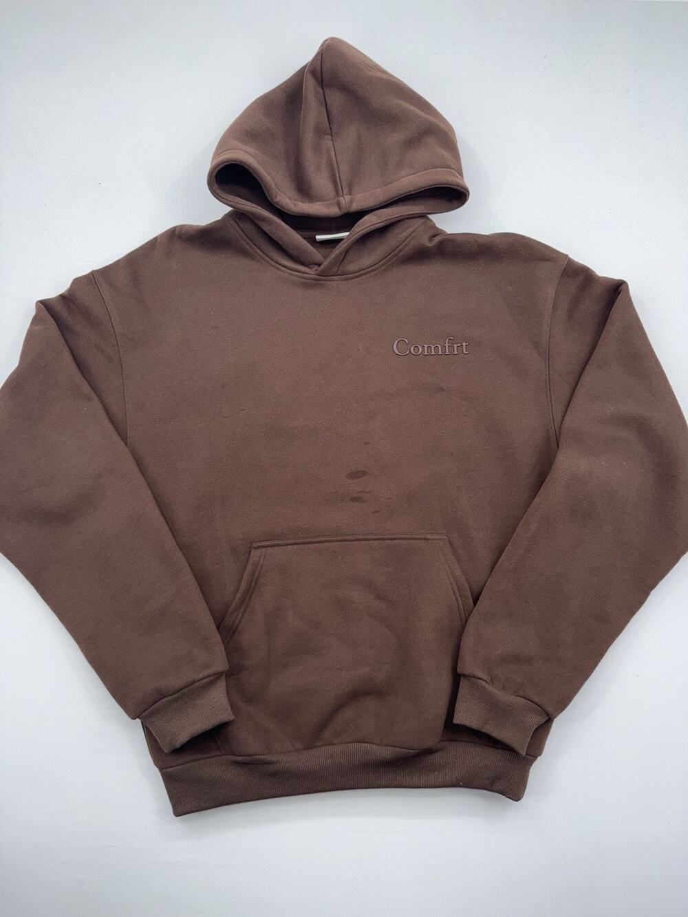 Comfrt Mocha Brown Sweatsuit Hoodie Adult Size Medium